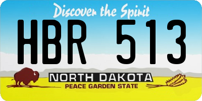 ND license plate HBR513