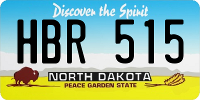 ND license plate HBR515