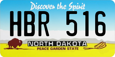ND license plate HBR516