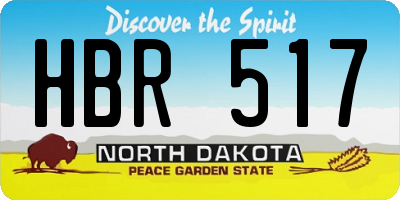 ND license plate HBR517