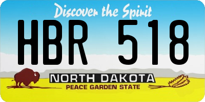 ND license plate HBR518