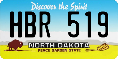 ND license plate HBR519