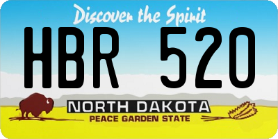 ND license plate HBR520