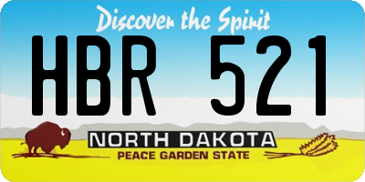 ND license plate HBR521