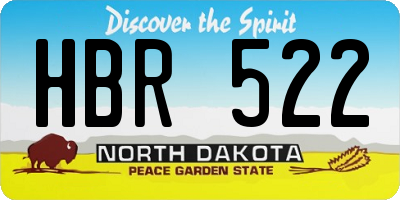 ND license plate HBR522