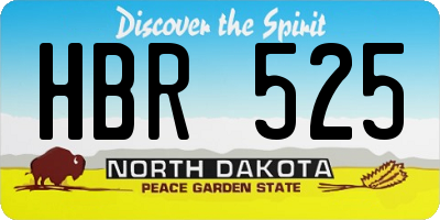 ND license plate HBR525