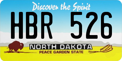 ND license plate HBR526