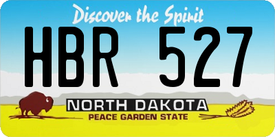 ND license plate HBR527