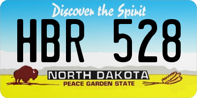 ND license plate HBR528