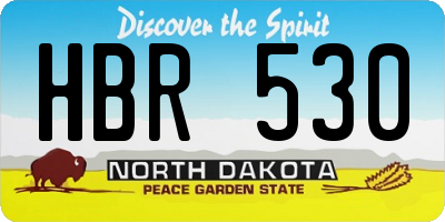 ND license plate HBR530