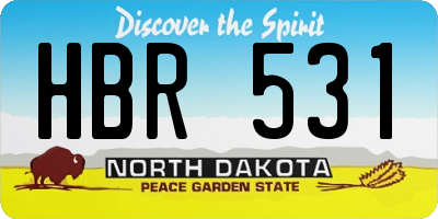 ND license plate HBR531