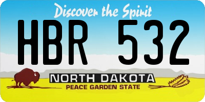 ND license plate HBR532