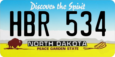 ND license plate HBR534