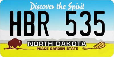 ND license plate HBR535