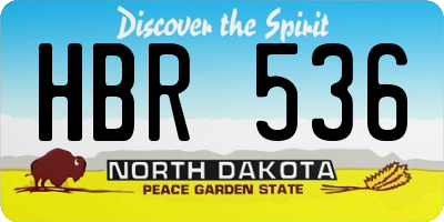 ND license plate HBR536