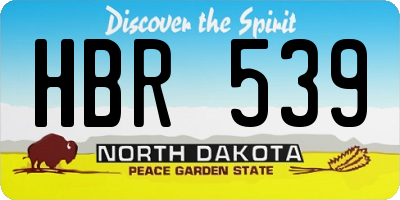 ND license plate HBR539