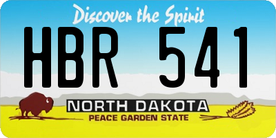 ND license plate HBR541