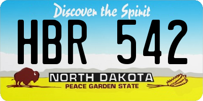 ND license plate HBR542