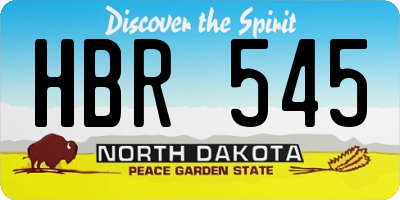 ND license plate HBR545