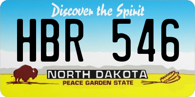 ND license plate HBR546