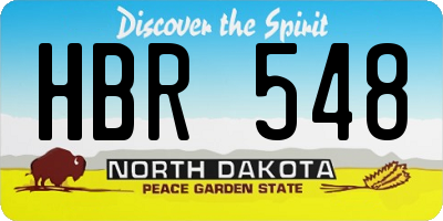 ND license plate HBR548