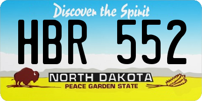 ND license plate HBR552
