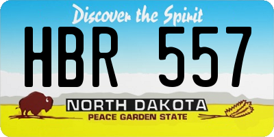 ND license plate HBR557