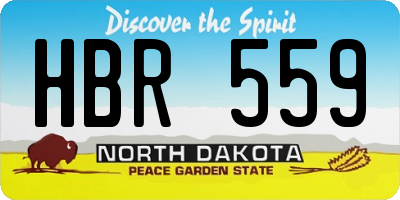 ND license plate HBR559