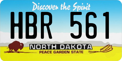 ND license plate HBR561