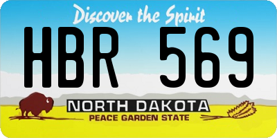 ND license plate HBR569