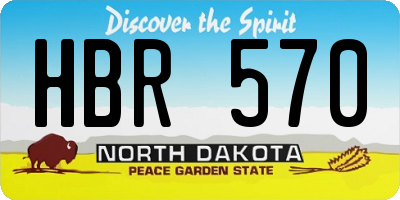 ND license plate HBR570