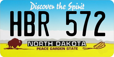 ND license plate HBR572