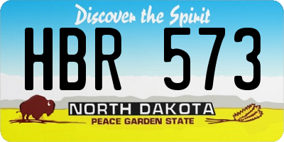 ND license plate HBR573