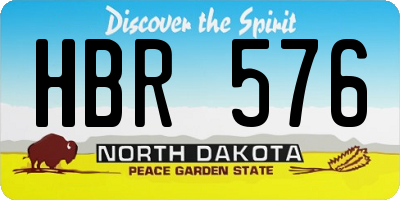 ND license plate HBR576