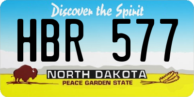 ND license plate HBR577