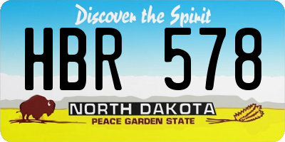 ND license plate HBR578