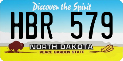 ND license plate HBR579