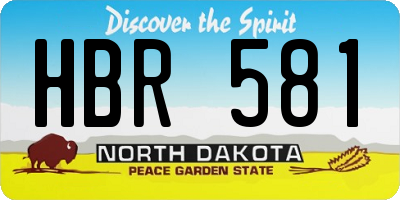 ND license plate HBR581