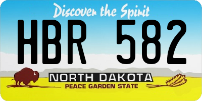 ND license plate HBR582