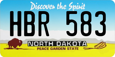 ND license plate HBR583