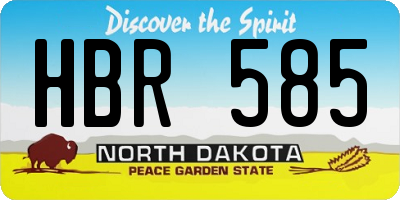 ND license plate HBR585