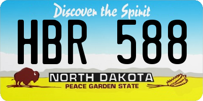 ND license plate HBR588