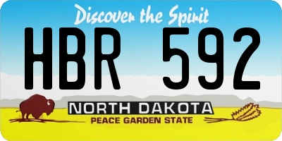 ND license plate HBR592