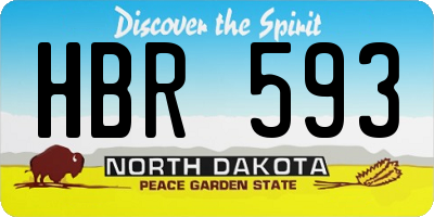 ND license plate HBR593