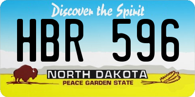 ND license plate HBR596