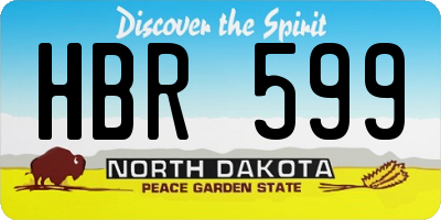 ND license plate HBR599