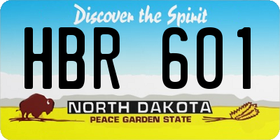 ND license plate HBR601