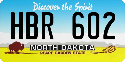 ND license plate HBR602