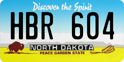 ND license plate HBR604