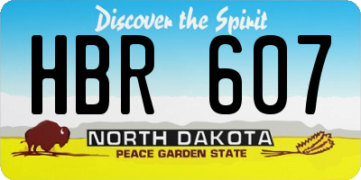 ND license plate HBR607